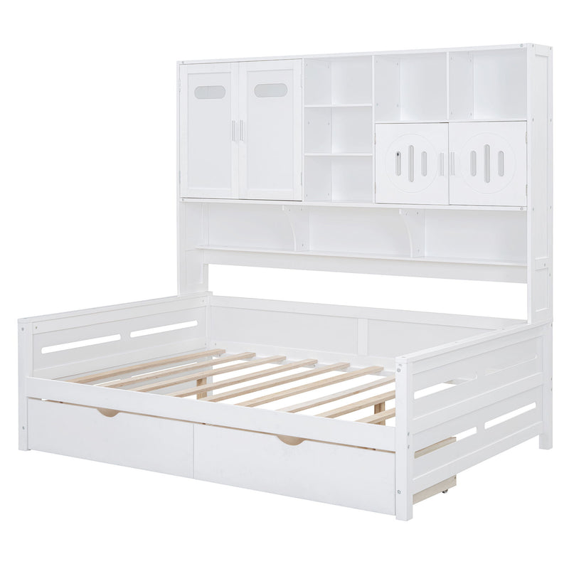 Daybed With All-In-One Cabinet And Shelf - R&R Furniture Gallery (Fountain Valley, CA)
