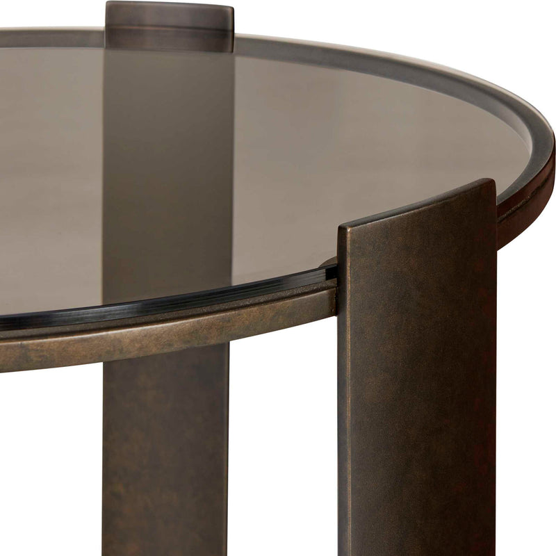 Hanson - Side Table - Bronze & Dark Glass