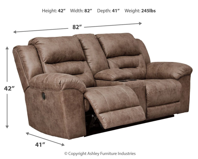Stoneland - Power Reclining Loveseat - R&R Furniture Gallery (Fountain Valley, CA)