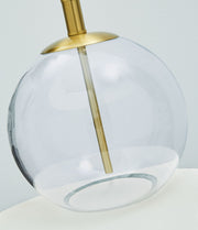 Samder - Glass Table Lamp  - White - R&R Furniture Gallery (Fountain Valley, CA)