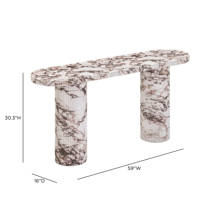 Darcy - Faux Capraia Console Table - Breccia