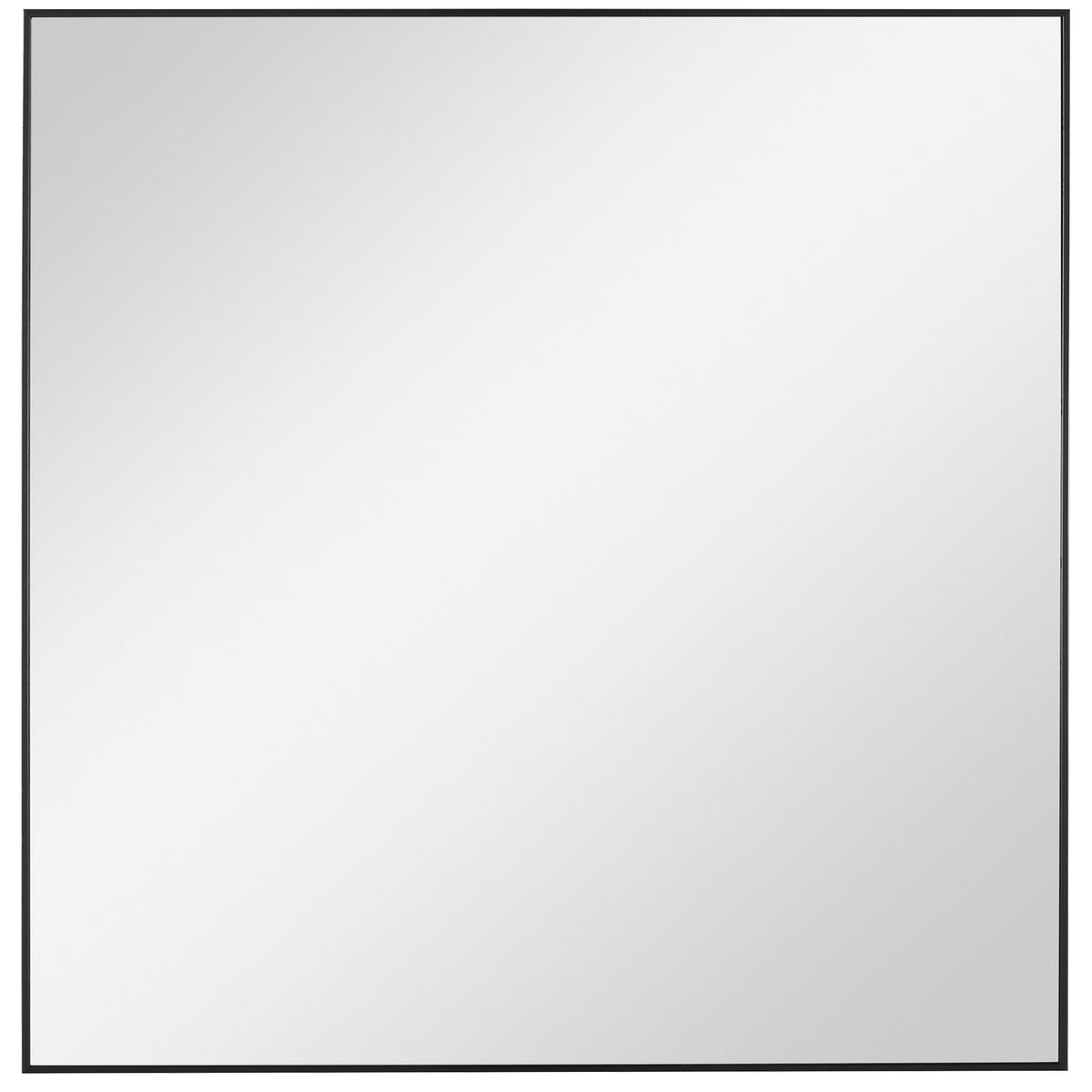 Uttermost Alexo Square Wall Mirror with sleek frame, hanging on a wall, showcasing modern home decor style.