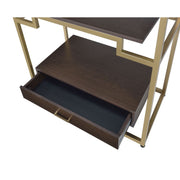 Yumia - Bookshelf - Gold & Walnut - R&R Furniture Gallery (Fountain Valley, CA)
