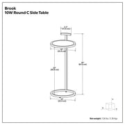 Brook - C Side Table - White / Gold - R&R Furniture Gallery (Fountain Valley, CA)