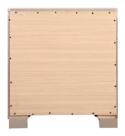 Elegant silver champagne Accent Nightstand by Glory Furniture with a sleek design and modern finish.