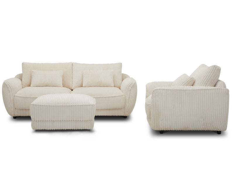Utopia - Ottoman With Casters - Mega Ivory - R&R Furniture Gallery (Fountain Valley, CA)