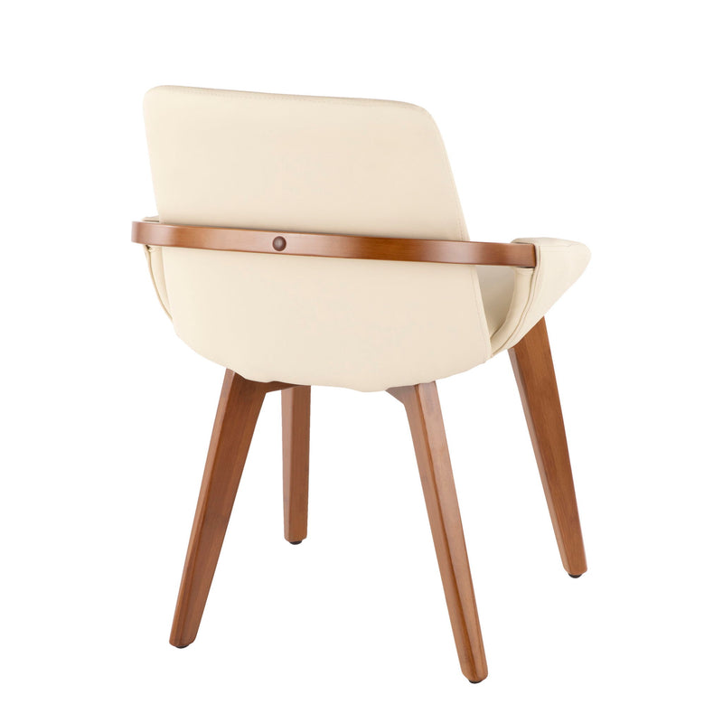 Lumi Source Cosmo Mid Century Chair side chair with wooden legs and upholstered seat, modern design for stylish living spaces.