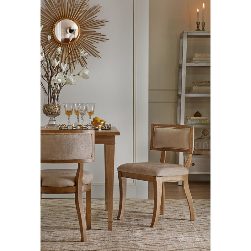 Classic Dining Chair With Curved Back (Set of 2) - Beige / Light Natural - R&R Furniture Gallery (Fountain Valley, CA)