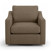 Classic Home Aspen swivel chair with upholstered seat and back, featuring a modern design and sturdy base.