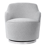 Gray Hobart casual swivel chair by Uttermost, showcasing a modern design with a cushioned seat and rotating base.