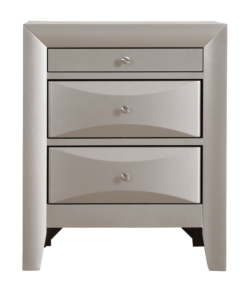 Modern design Glory Furniture accent nightstand with sleek wood finish and minimalist style, ideal for bedroom decor.