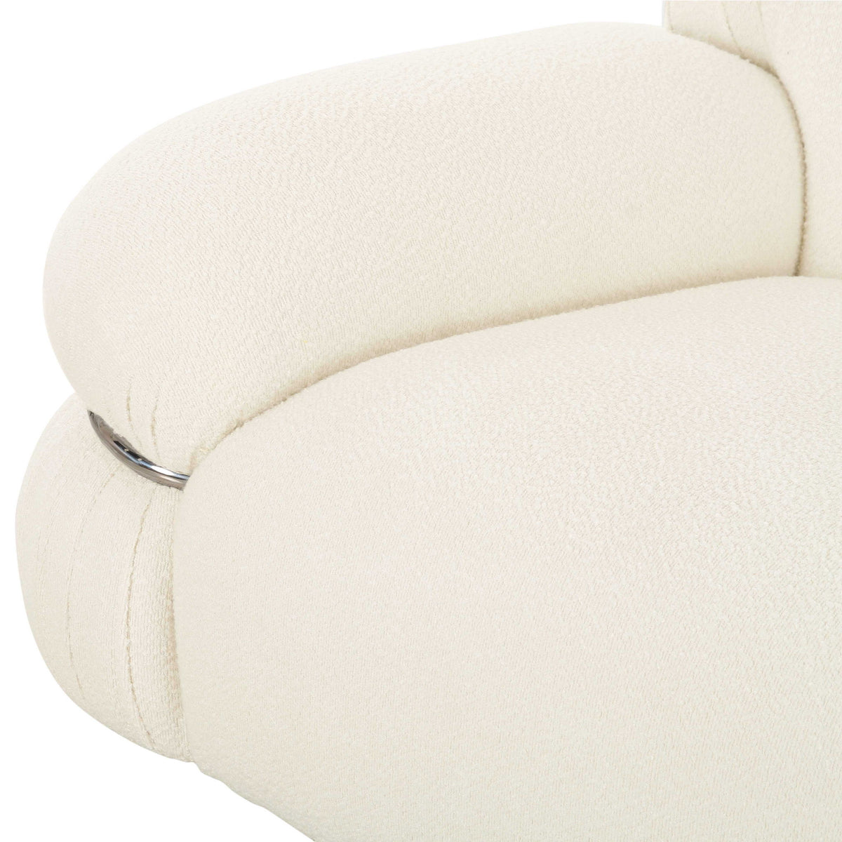 Leyla - Boucle Sofa - Cream - R&R Furniture Gallery (Fountain Valley, CA)
