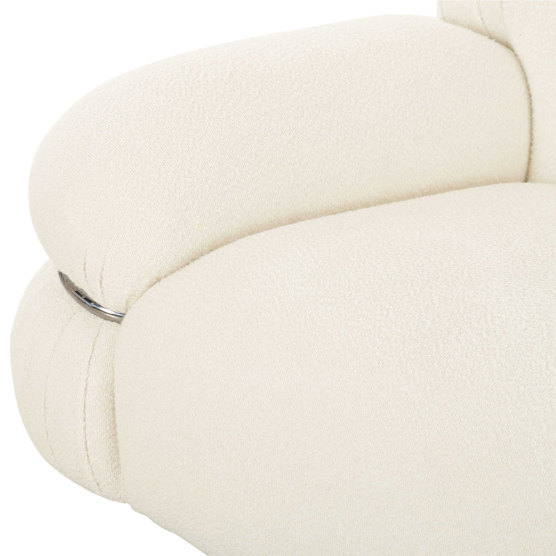 Leyla - Boucle Sofa - Cream - R&R Furniture Gallery (Fountain Valley, CA)