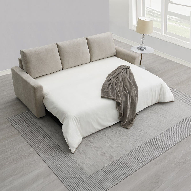 Leira - Sofa With Sleeper - Beige Linen - R&R Furniture Gallery (Fountain Valley, CA)