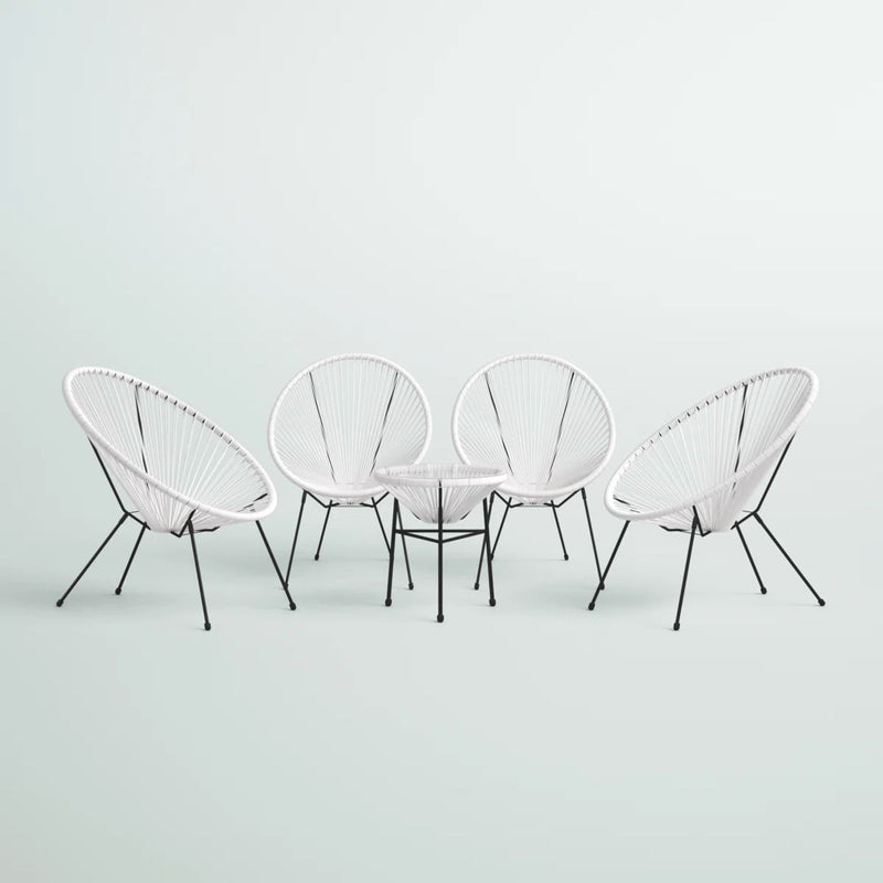 Outdoor Conversation Set With Ergonomic Lounge Chairs And Tempered Glass Table - R&R Furniture Gallery (Fountain Valley, CA)