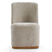 Set of two Noble House indoor upholstered dining chairs with cushioned seats and stylish fabric upholstery.