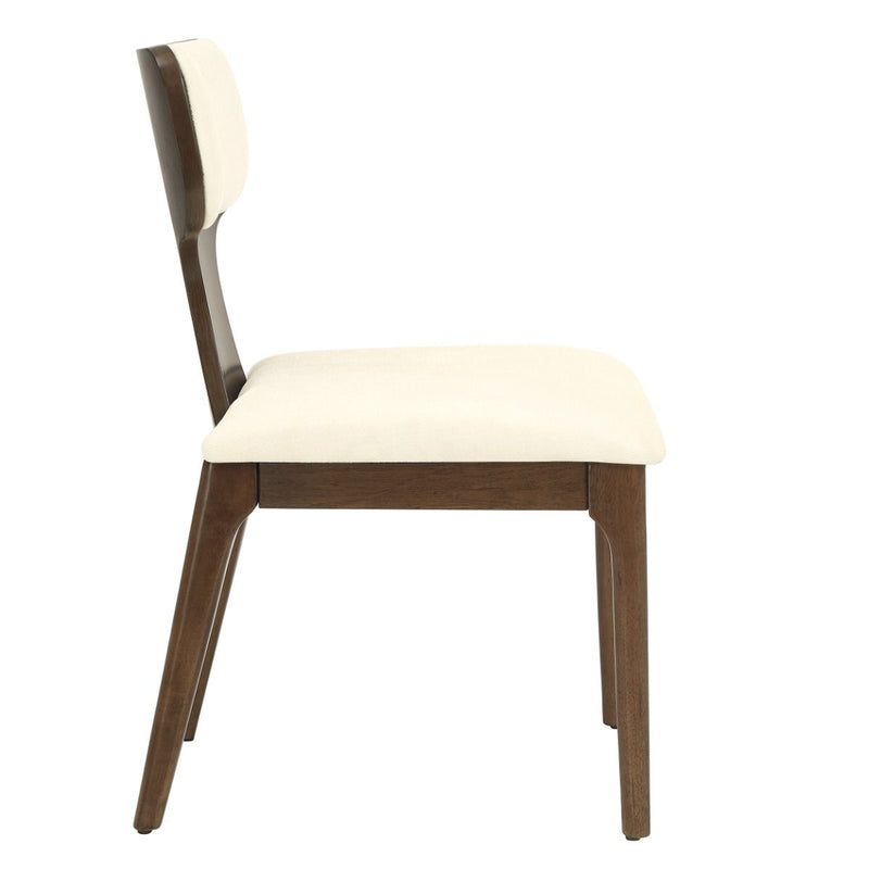 Koen - Side Chair (Set of 2) - Beige / Brown Oak - R&R Furniture Gallery (Fountain Valley, CA)