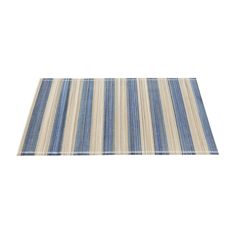 Set of four bamboo placemats from TOV Furniture's Jora collection, natural woven bamboo for dining table decor.