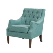 Qwen - Button Tufted Accent Chair With - Teal - R&R Furniture Gallery (Fountain Valley, CA)