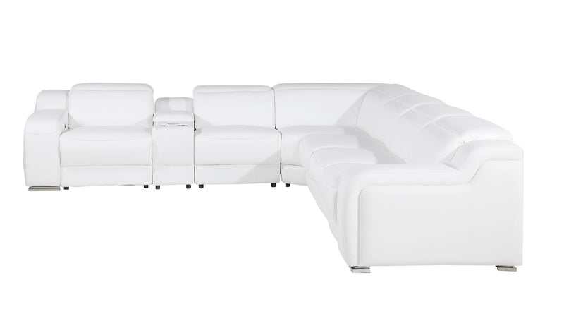 1116 - Power Reclining Italian Leather Sectional - R&R Furniture Gallery (Fountain Valley, CA)