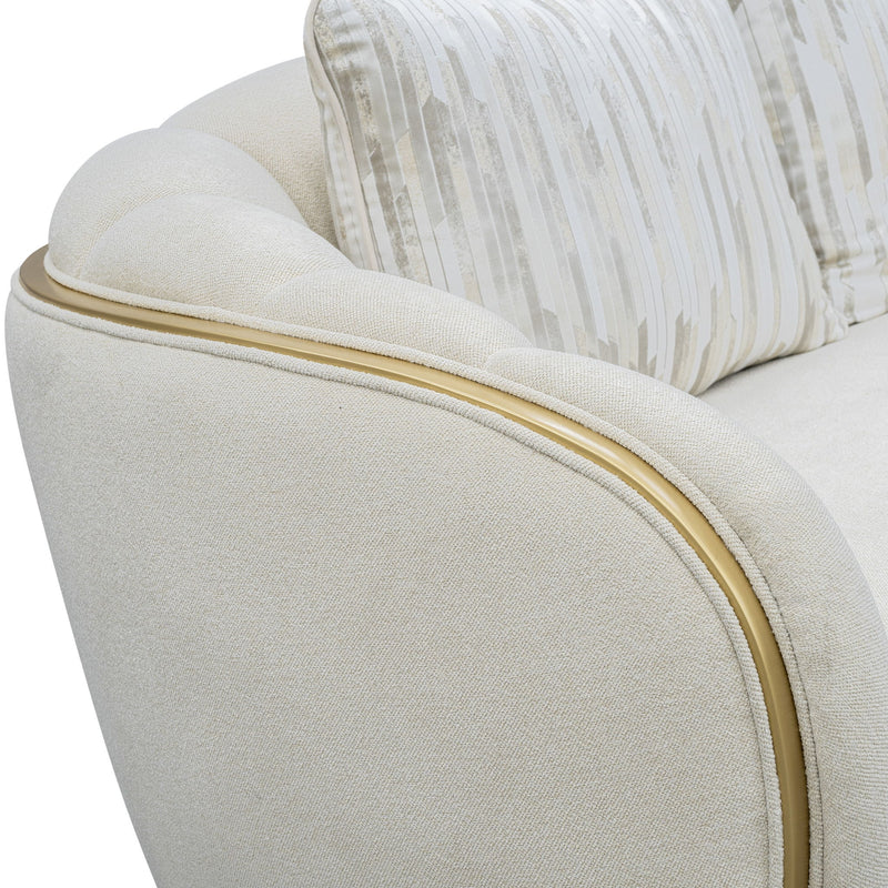 Scotts Square - Sofa - Cornsilk / Light Champagne - R&R Furniture Gallery (Fountain Valley, CA)