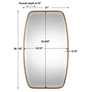 Uttermost Canillo wall mirror with a sleek, modern frame, perfect for enhancing contemporary interior decor.