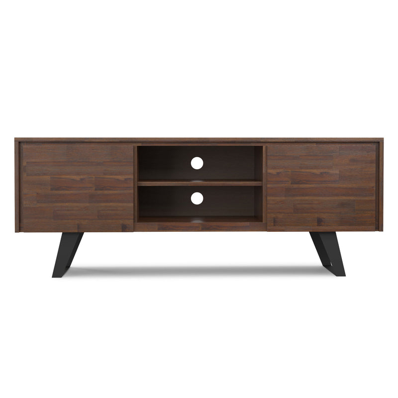 Lowry - TV Media Stand - Distressed Charcoal Brown