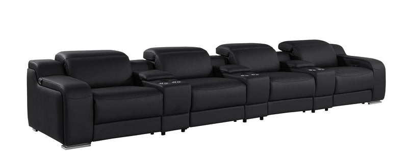 1116 - 7-Piece Modular Power Reclining Sofa In With 4 Power Recliners & Power Headrests