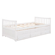 Twin Size Daybed With Trundle And Drawers - R&R Furniture Gallery (Fountain Valley, CA)