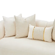 Sassani - Loveseat - Crepe / Gold - R&R Furniture Gallery (Fountain Valley, CA)