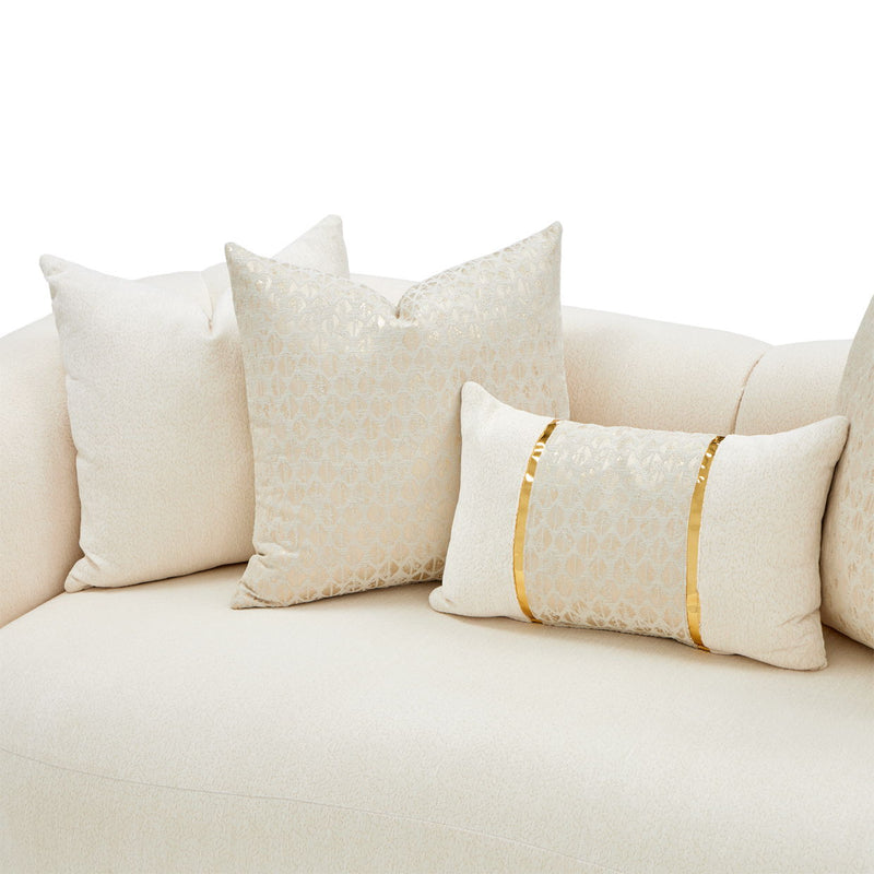 Sassani - Loveseat - Crepe / Gold - R&R Furniture Gallery (Fountain Valley, CA)