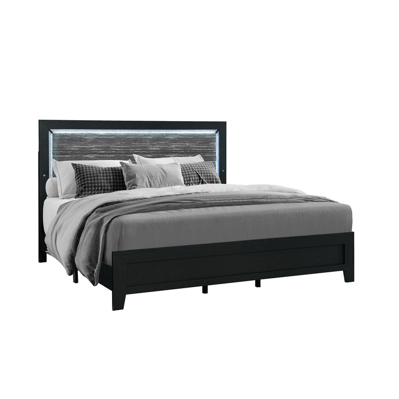 Carlos - 5 Pieces Queen Bedroom Set, Modern Design - Black - R&R Furniture Gallery (Fountain Valley, CA)