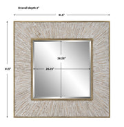 Uttermost Wharton square gold accent mirror with a sleek, modern frame, perfect for contemporary interior decor.