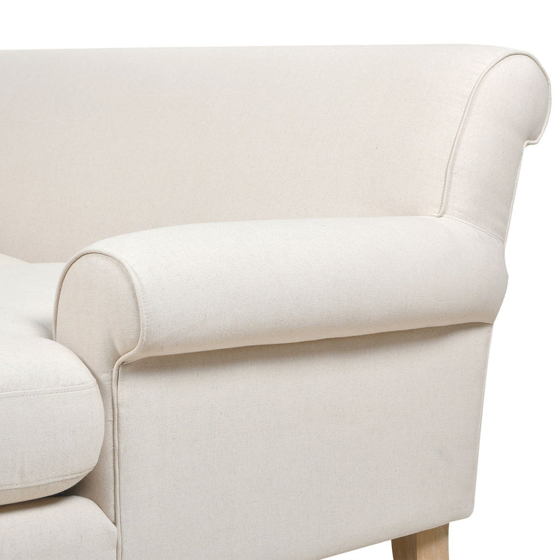 Alana - L-Shape Reversible Sectional Sofa - Light Beige - R&R Furniture Gallery (Fountain Valley, CA)