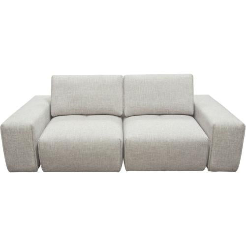 Jazz Modular 2-Seater with Adjustable Backrests in Light Brown Fabric