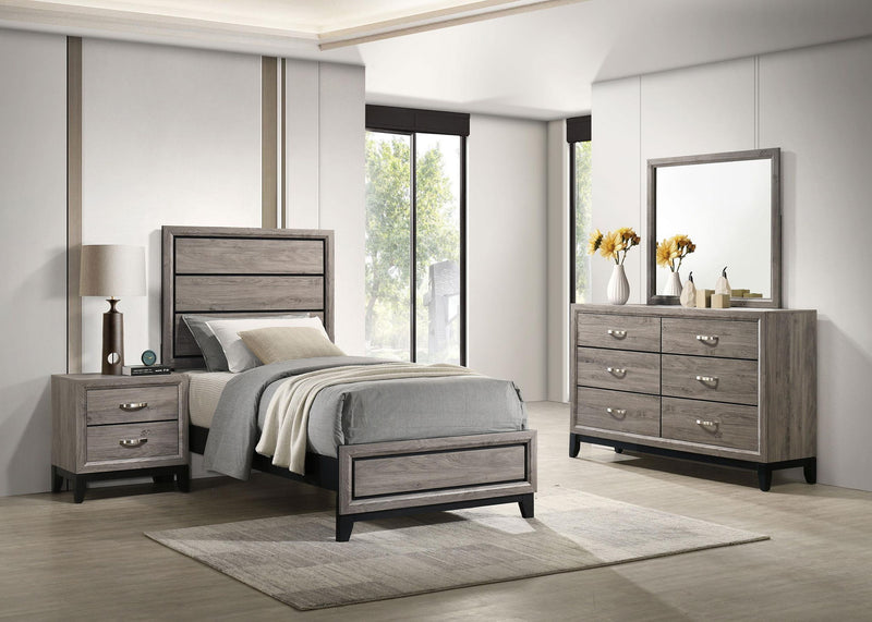 Watson 4-piece Wood Twin Bedroom Set Light Taupe