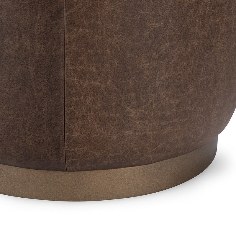 Clair - Leather Round Table - R&R Furniture Gallery (Fountain Valley, CA)