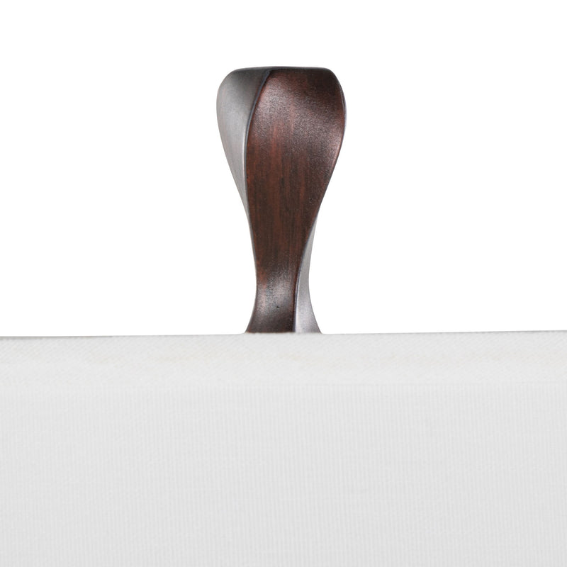 Pair of Lumi Source Curvo contemporary polyresin table lamps with sleek, modern design and curved bases in a set of two.