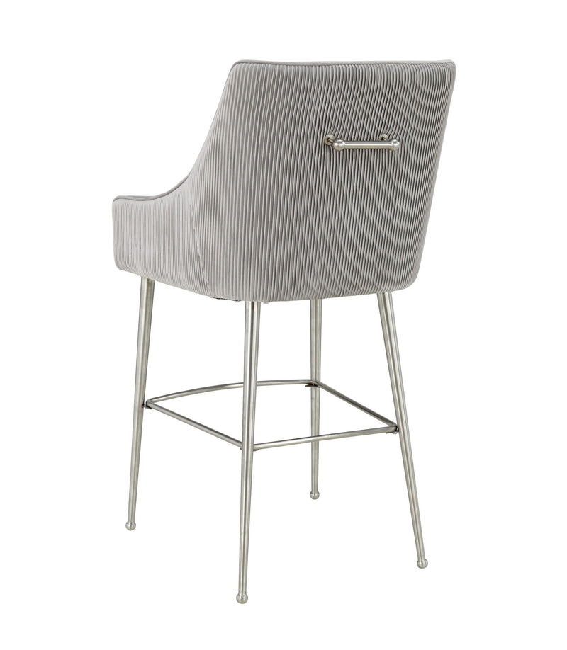 Beatrix - Pleated Velvet Stool - R&R Furniture Gallery (Fountain Valley, CA)