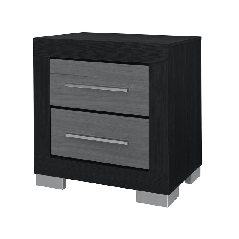 Elsa - 2 Toned Nightstand With Bar Handle And Spacious Drawers - R&R Furniture Gallery (Fountain Valley, CA)