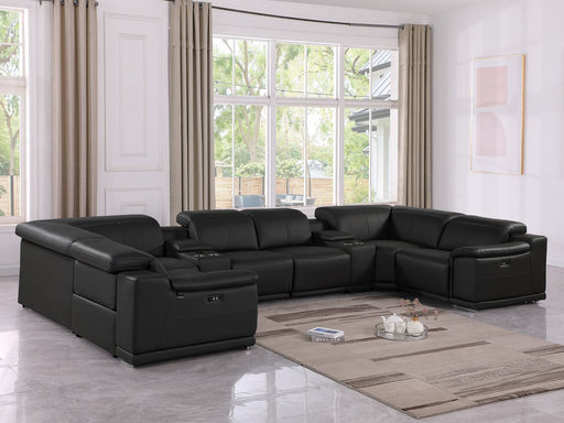 9762 - 8-Piece U Shaped Sectional Sofa With 4 Power Recliner - R&R Furniture Gallery (Fountain Valley, CA)