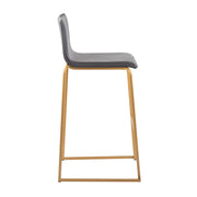 Pair of contemporary Lumi Source Mara upholstered barstools with sleek design and cushioned seats, set of 2.