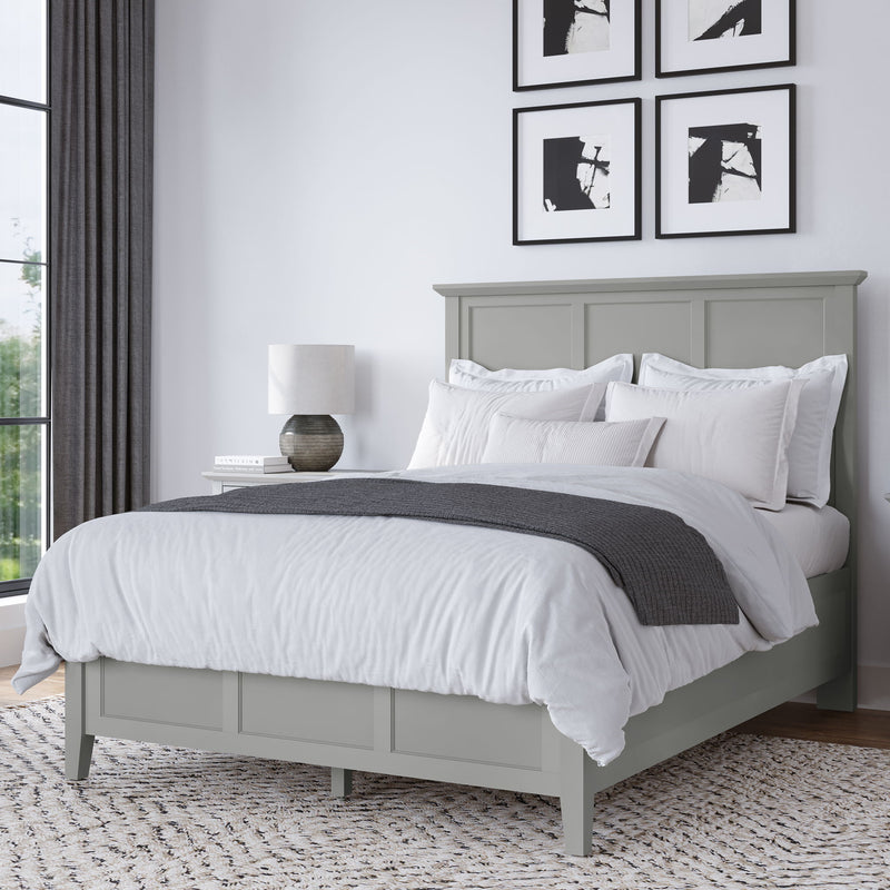 Grace King-size Three Panel Bed in Elephant Grey