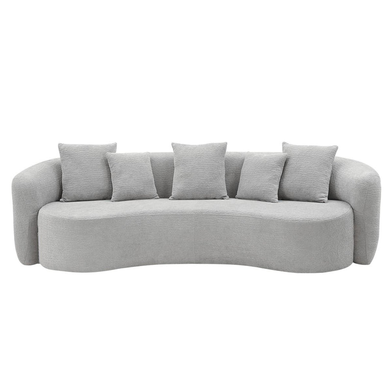 Barasa - Oversize Sofa With 5 Pillows - Gray - R&R Furniture Gallery (Fountain Valley, CA)