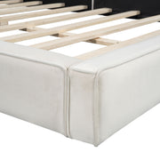 Upholstered Platform Bed, Grounded Bed With Solid Frame - R&R Furniture Gallery (Fountain Valley, CA)