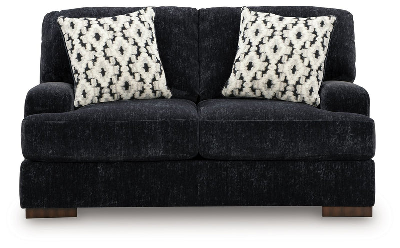 Whitmore Manor - Loveseat - Black Pearl - R&R Furniture Gallery (Fountain Valley, CA)