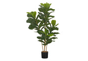41" Tall, Artificial Plant, Fiddle Tree, Indoor, Faux, Fake, Floor, Greenery, Potted, Real Touch, Decorative - Green / Black - R&R Furniture Gallery (Fountain Valley, CA)