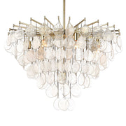 Uttermost Goccia tear drop glass pendant light hanging with a sleek metal fixture, modern pendant lighting design.