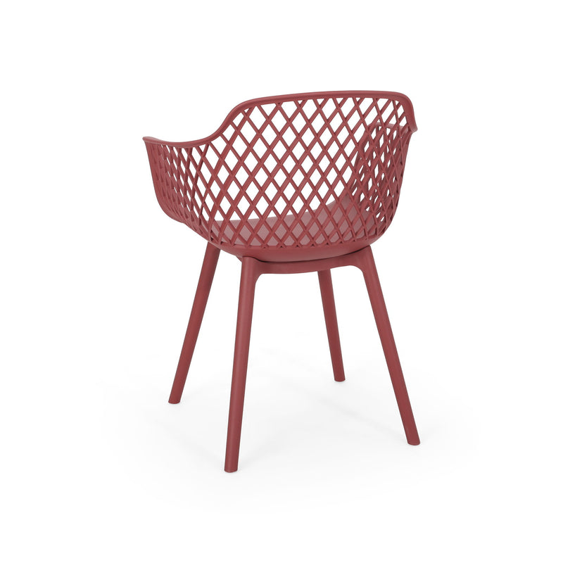 Pair of Noble House Poppy chairs set, modern dining chairs with sleek design and comfortable seating for home or office use.
