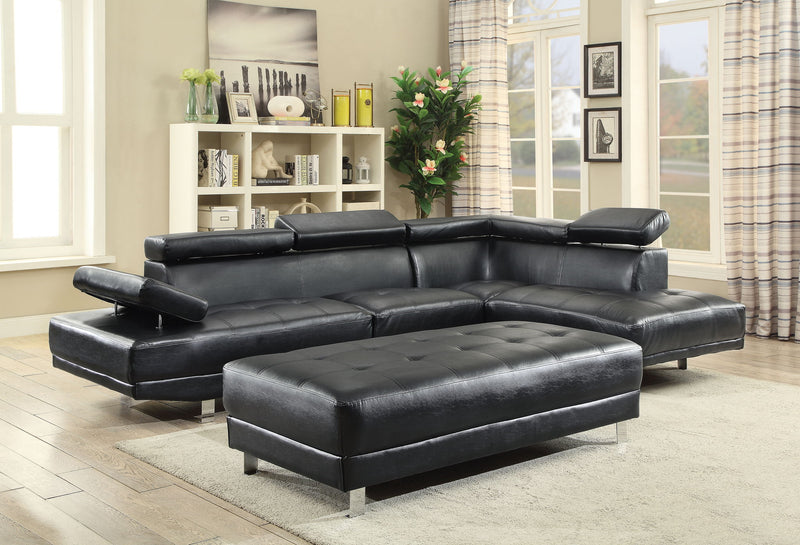 Comfortable Riveredge stationary sectional sofa by Glory Furniture with plush cushions and a modern design.